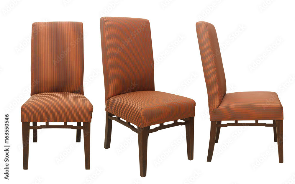 Simple chairs from front and side view isolated on white background. Simple chairs from front and side view isolated on white background.