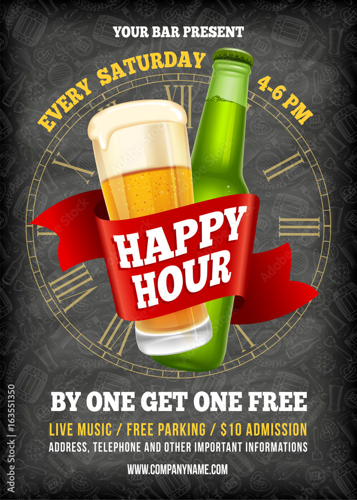 Happy Hour Poster Template