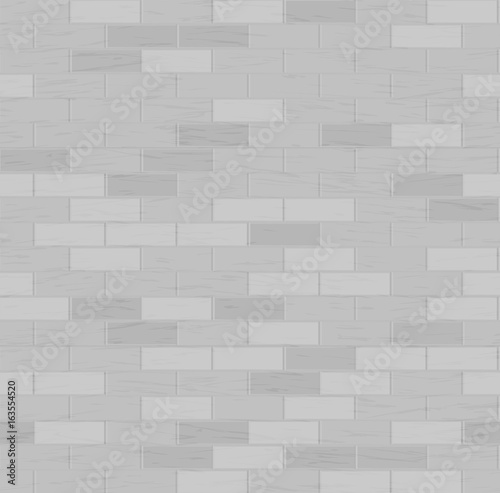 Brick Wall Seamless Pattern. Vector Illustration. Gray Color. Design Element. Background Texture