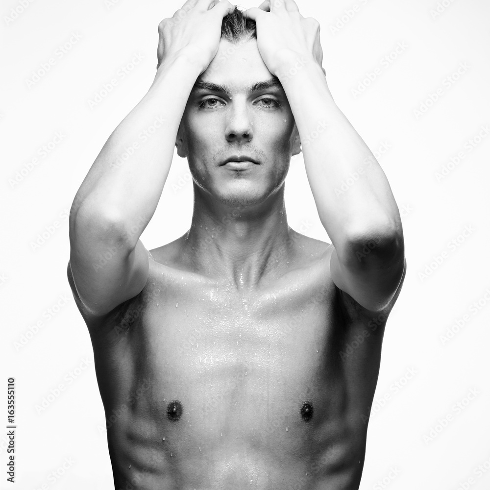 Portrait of handsome nude man. Art fashion photo Stock Photo Adobe Stock