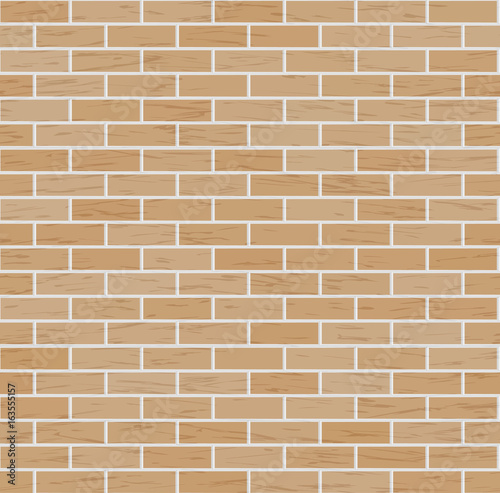 Vector Brick Wall Background. Classic Texture Seamless Pattern Illustration Of Brick Wall