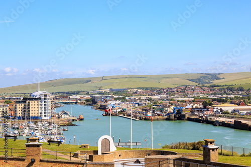 View across Newhaven Harbour from the Fort photo