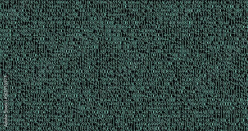 random Hexadecimal machine code glowing on a black background 