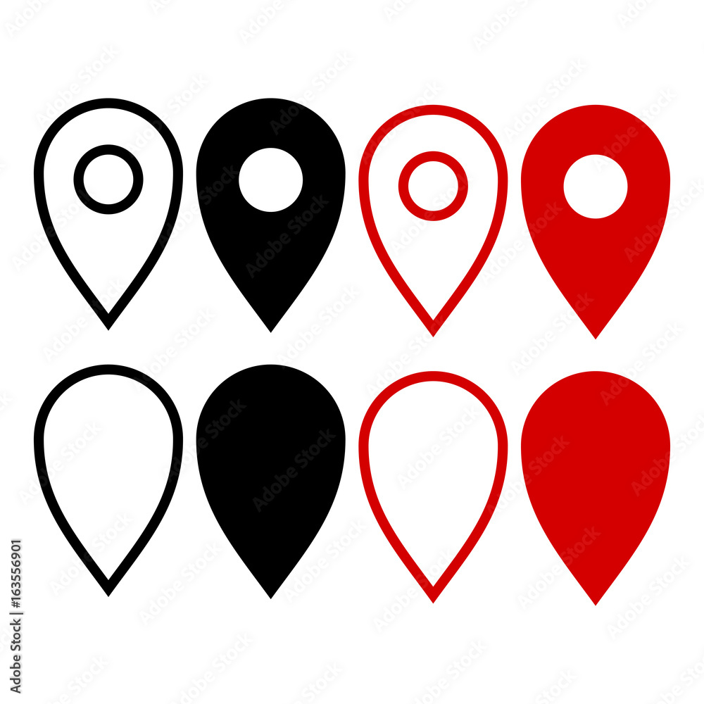 Pointer icons. Vector illustration. Pointer icons. Vector illustration.