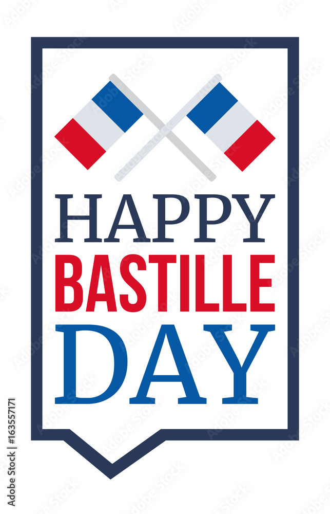 Fototapeta premium Happy Bastille Day