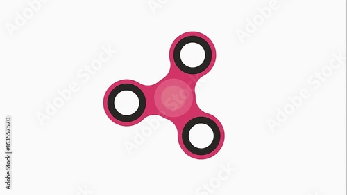 Red hand fidget spinner looping animation