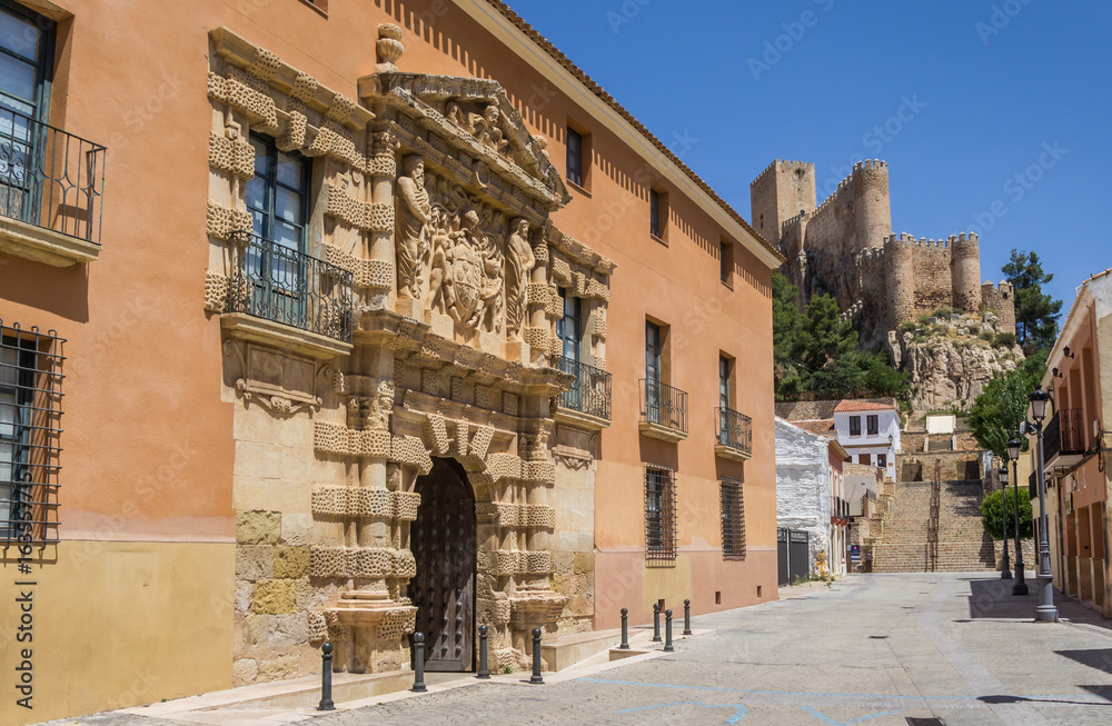Town hall and castle of Almansa
