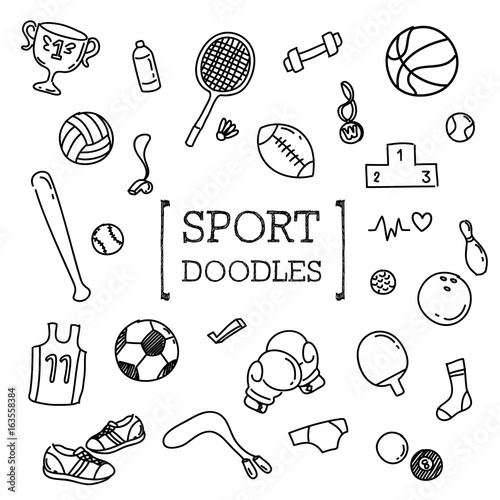 Sport Doodle, Hand drawing styles of sport