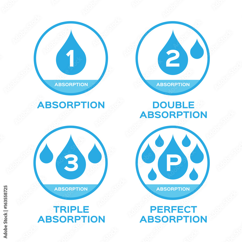 blue water absorption vector icon blue water absorption vector icon