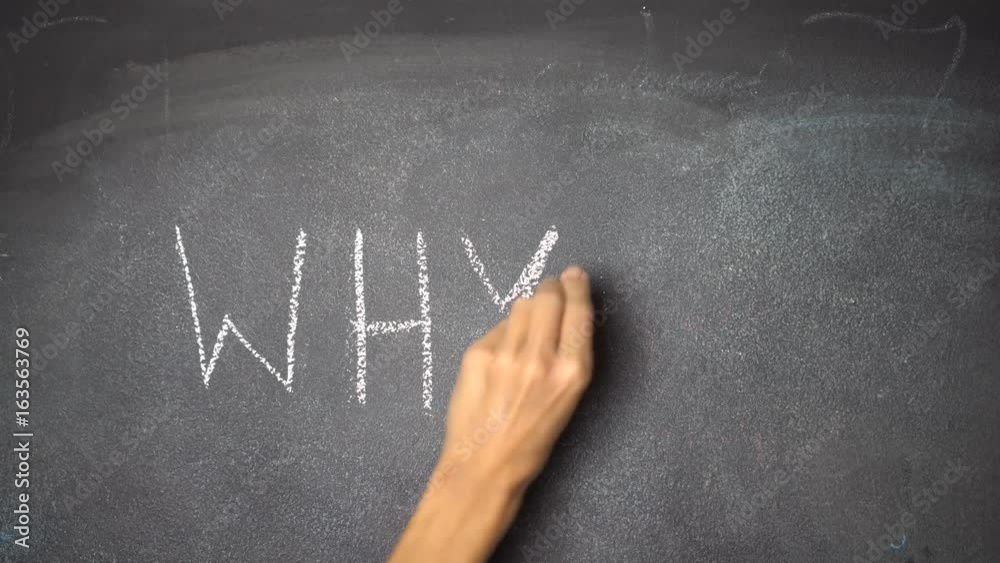 Woman's hand writing questions 