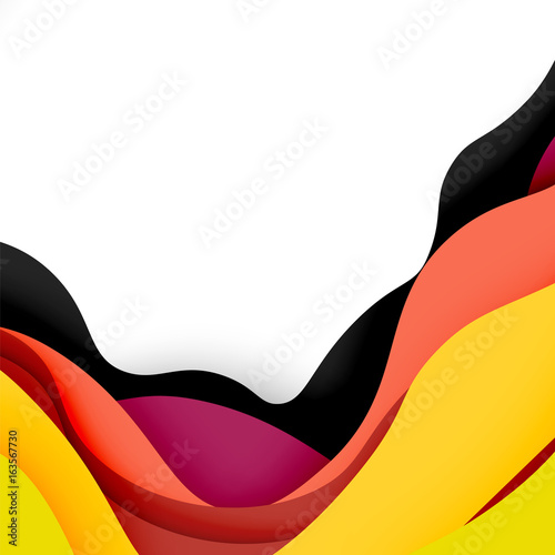 3d vector abstract background with cut shapes