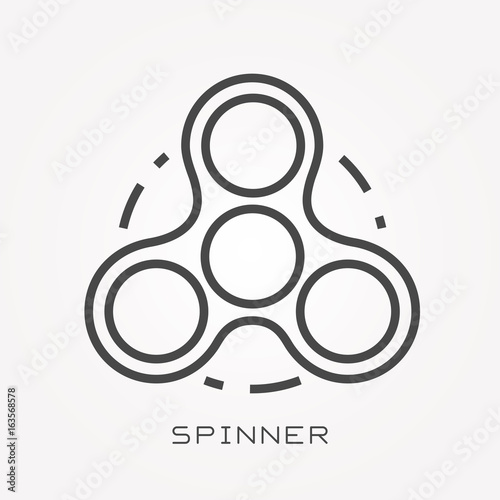 Line icon spinner