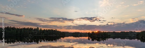 Panorama of a summer sunset