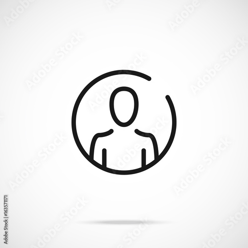 User icon. Account, profile icon concepts. Thin line design. Premium quality. Modern vector line icon