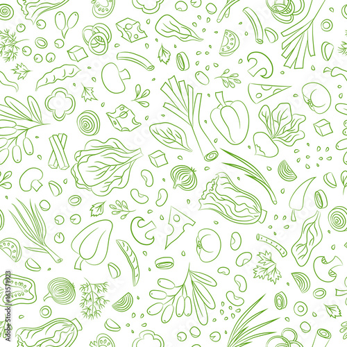 vegetables seamless pattern