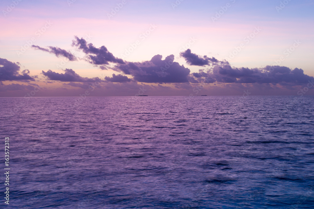 Colorful Sunset In The Beach