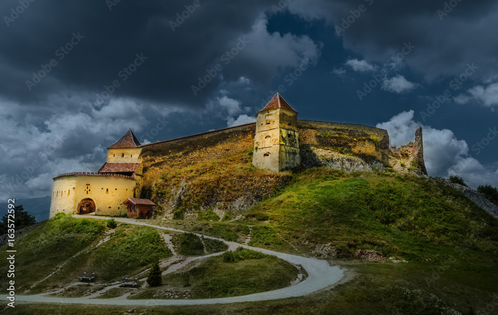 Rasnov medieval fortress, Brasov landmark, Transylvania, Romania 