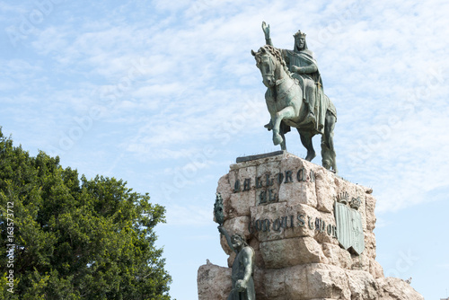 Plaza de Espa  a con estatua Rey Jaime  Mallorca  Islas Baleares