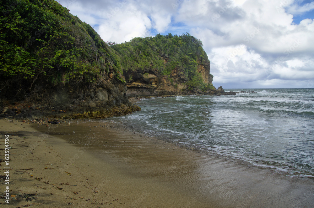 A beach near Calibishie village on Dominica island, Lesser Antilles A beach near Calibishie village on Dominica island, Lesser Antilles