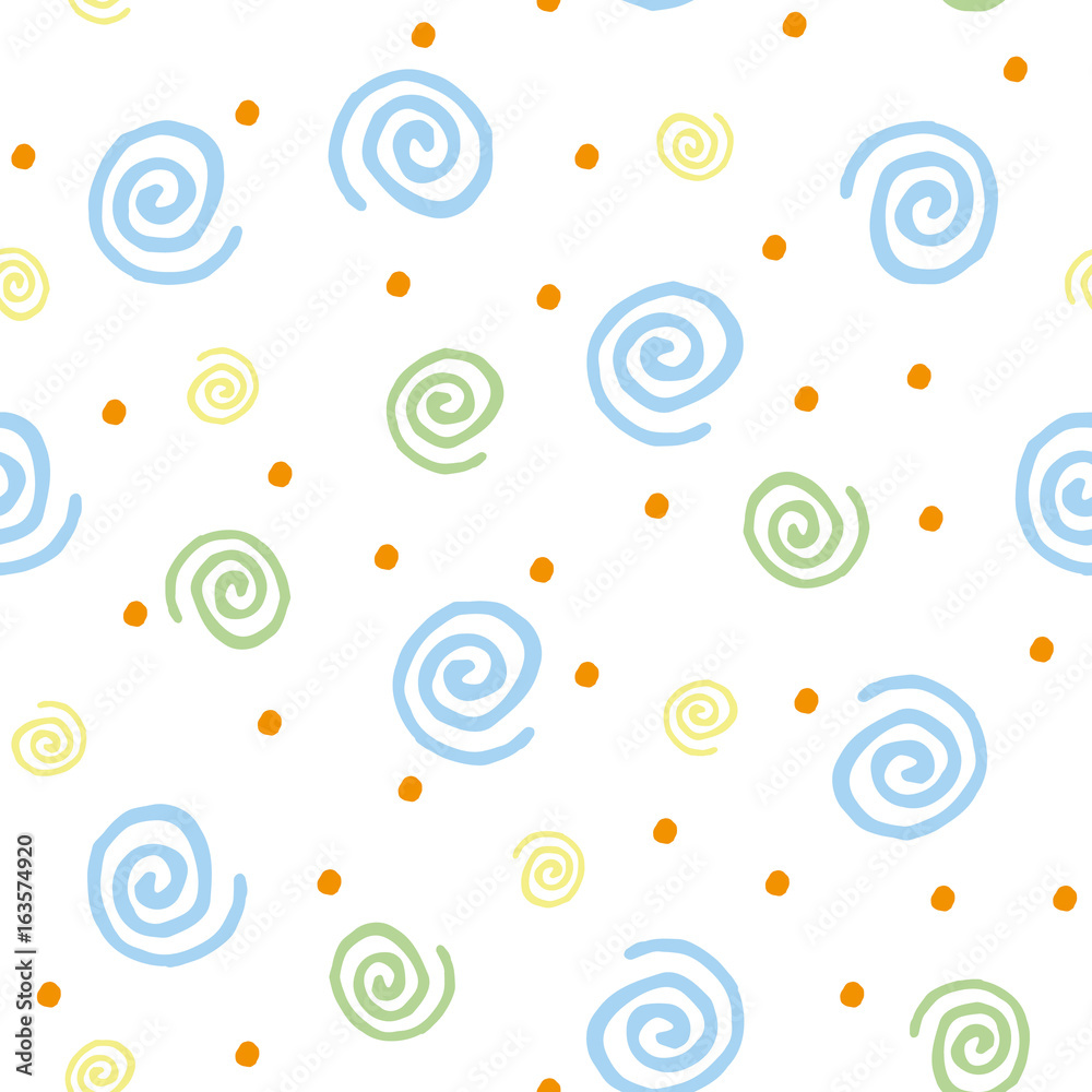 Spiral from the hand of seamless patterns blue Spiral from the hand of seamless patterns blue