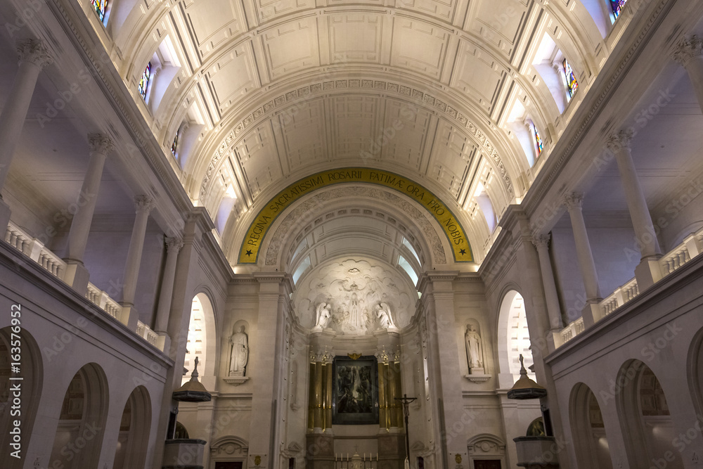 interiors of basilica sanctuary of Fatima, Portugal
