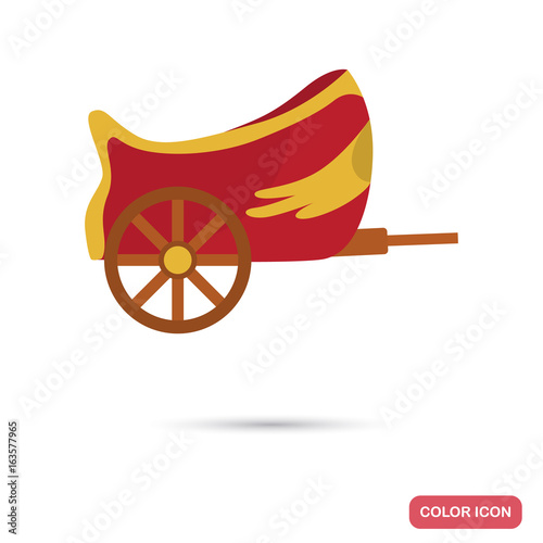 Rome chariot color flat icon for web and mobile design photo