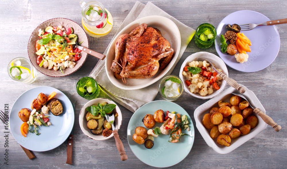 Dinner, served on the table, Dinner, served on the table,