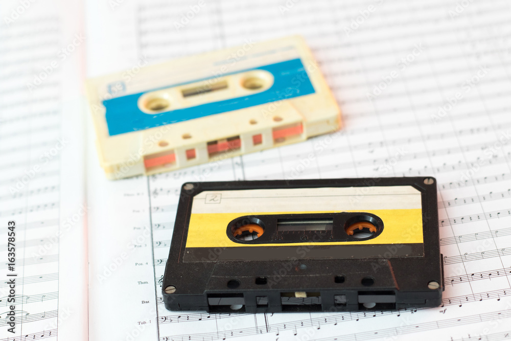 Fototapeta premium Demo-Tapes einer Komposition