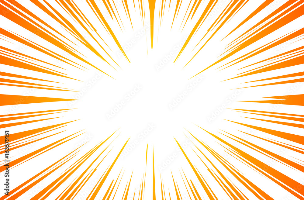 Sun Rays or Explosion Boom for Comic Books Radial Background Vector