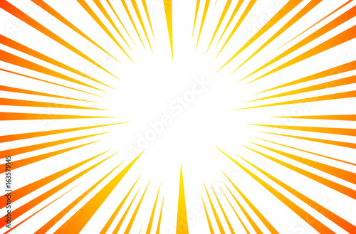 Sun Rays or Explosion Boom for Comic Books Radial Background Vector photo
