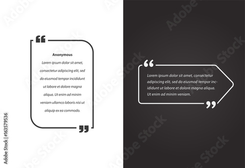 Remark Quote Template Bubble. Template Vector Set.