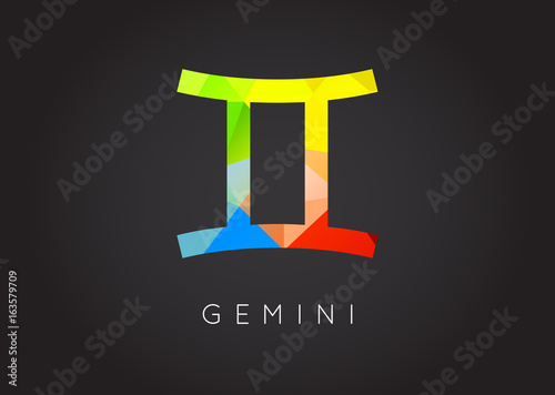 Gemini Constellation. Detailed Stylish Zodiac Icon. Modern Style Drawing. Vector Illustration.