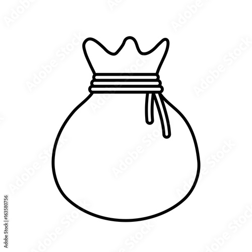 money sack icon over white background vector illustration