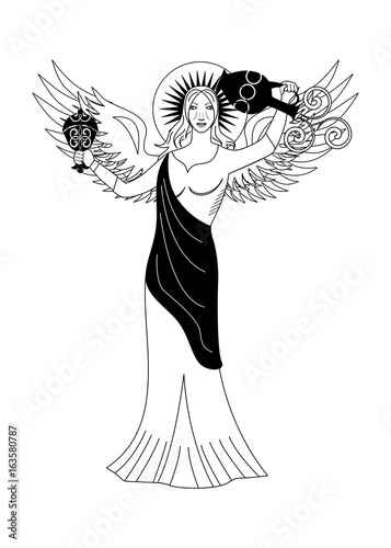 the angel woman black