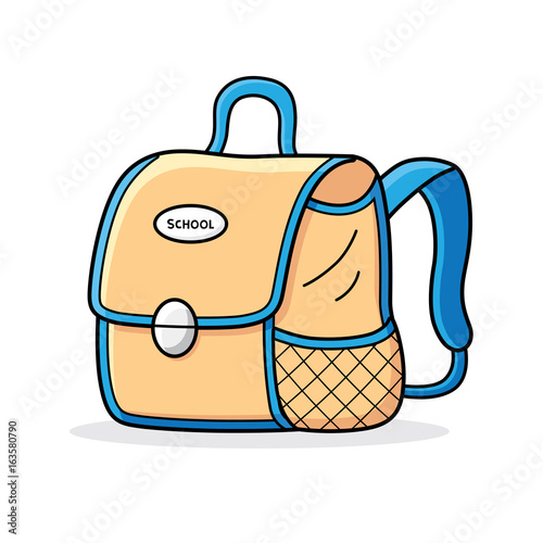School bag isolated.