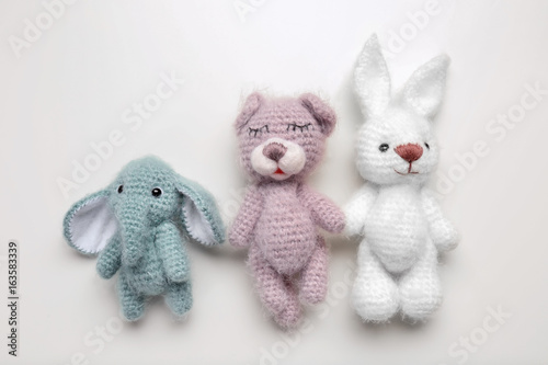 Handmade knitted baby toys ...
