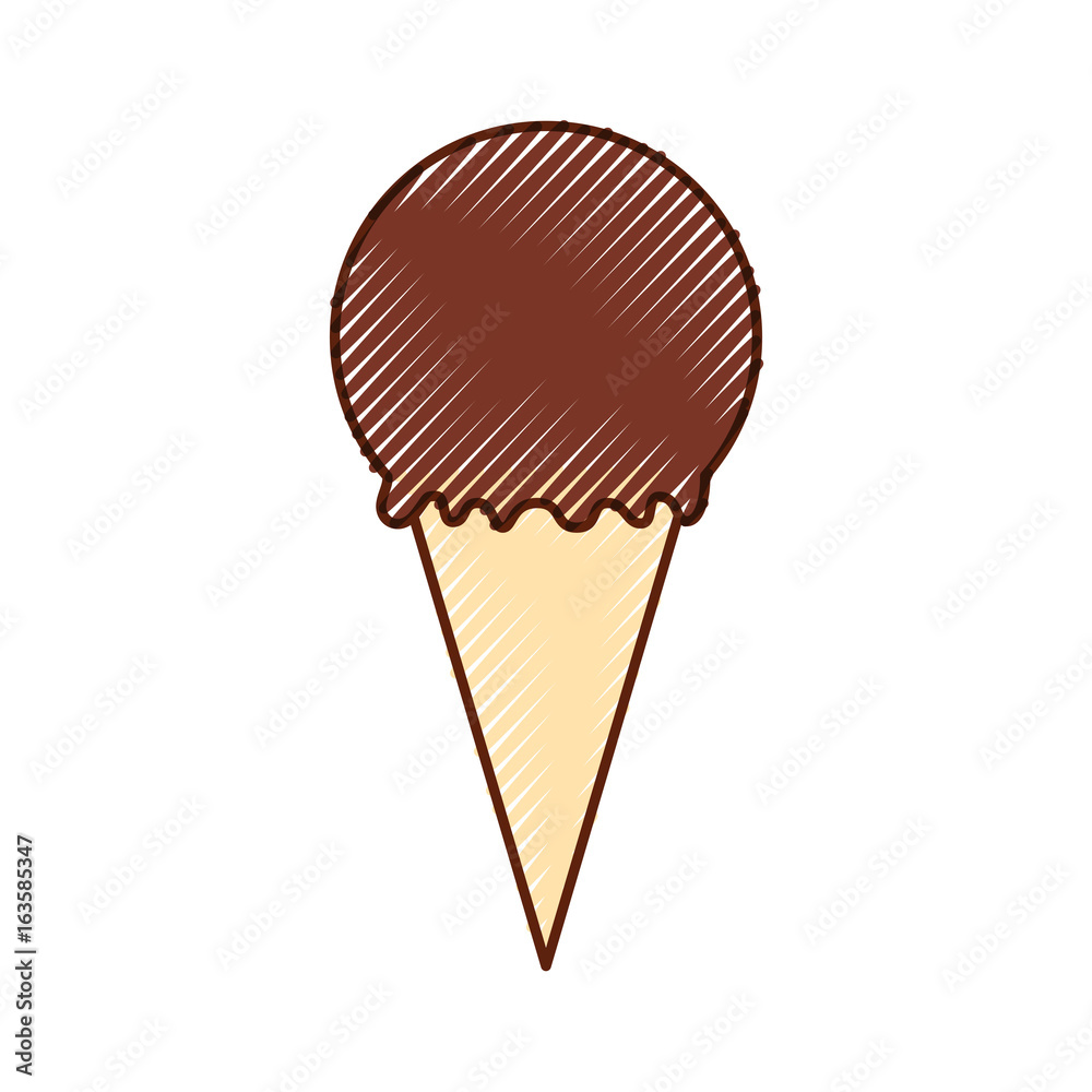 Delicious ice cream cone vector illustration design Delicious ice cream cone vector illustration design