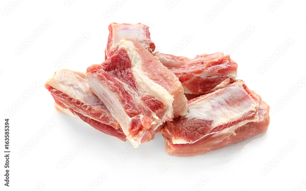 Obraz premium Raw ribs isolated on white