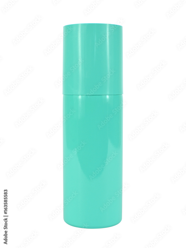 Closed plastic dispenser for the skin care lotion, without any label - on a white background Closed plastic dispenser for the skin care lotion, without any label - on a white background