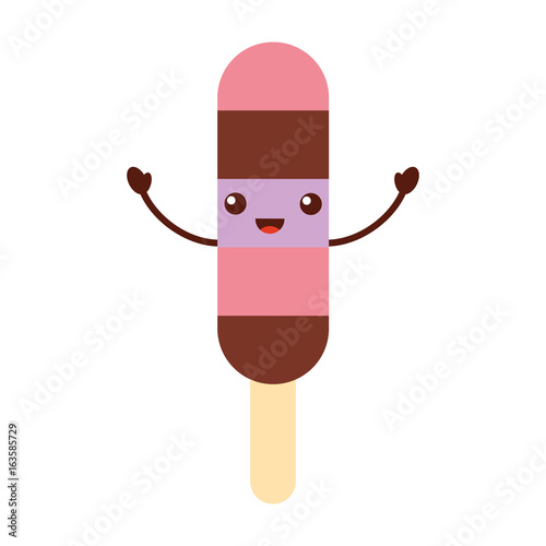 Delicious frozen palette kawaii character vector illustration design