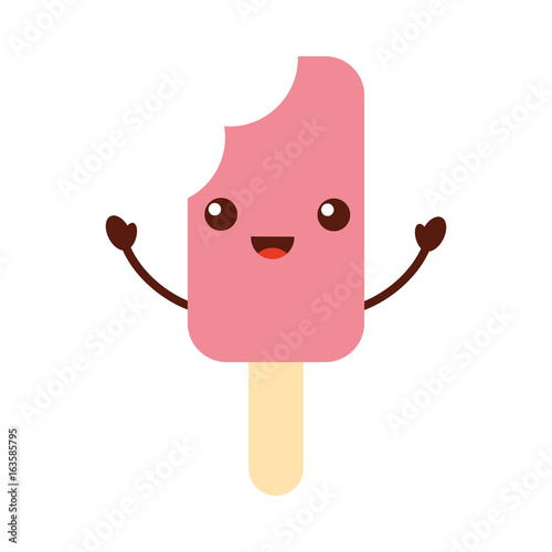 Delicious frozen palette kawaii character vector illustration design