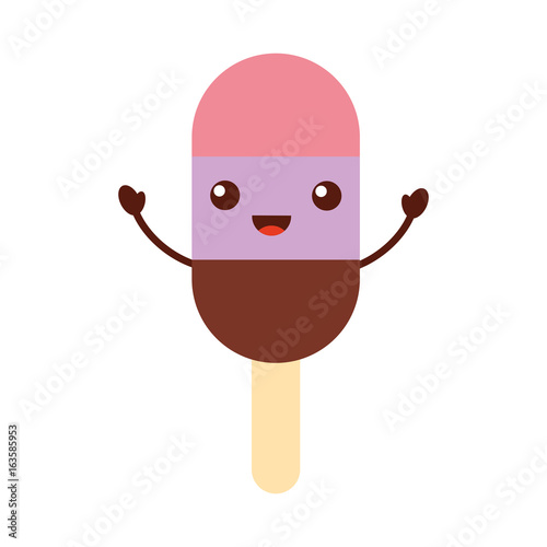 Delicious frozen palette kawaii character vector illustration design