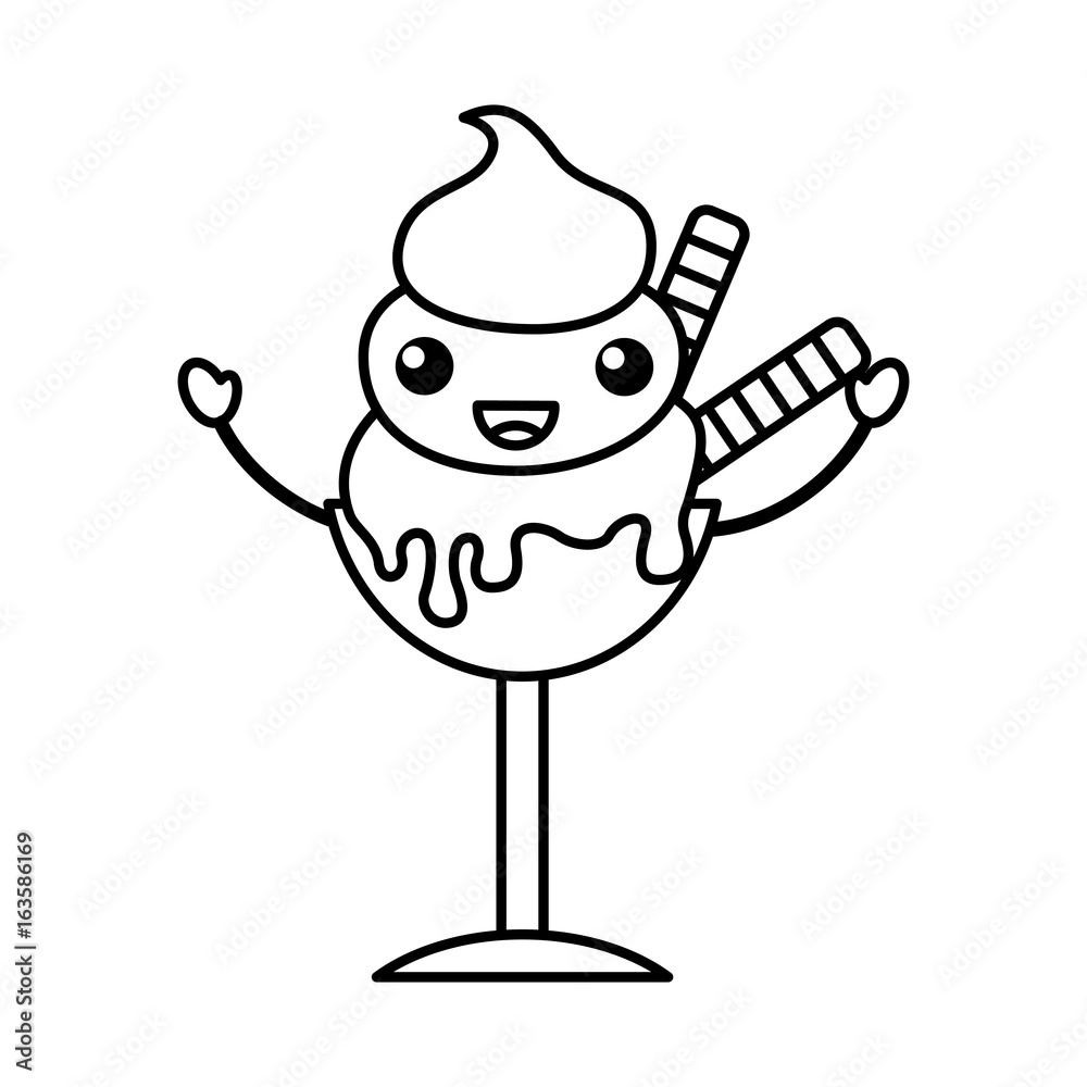 delicious ice cream cup kawaii character vector illustration design delicious ice cream cup kawaii character vector illustration design
