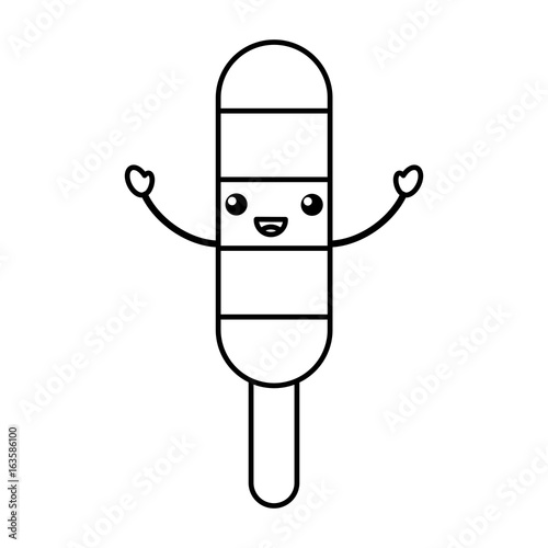 Delicious frozen palette kawaii character vector illustration design