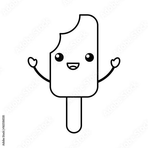 Delicious frozen palette kawaii character vector illustration design