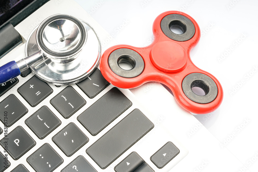 Fidget spinner with autistic therapy concept Fidget spinner with autistic therapy concept