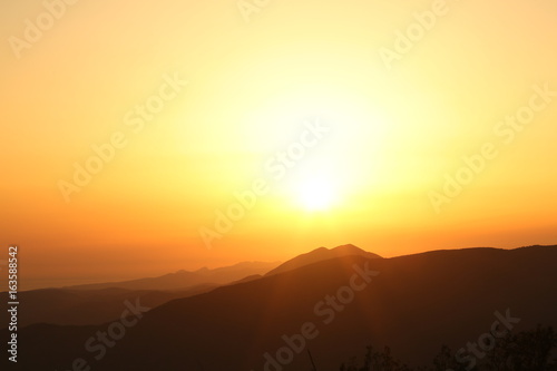 the golden sunset