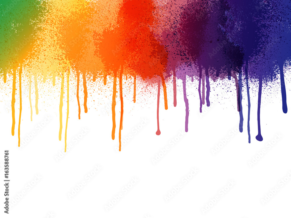 Fototapeta premium Flowing down paint.