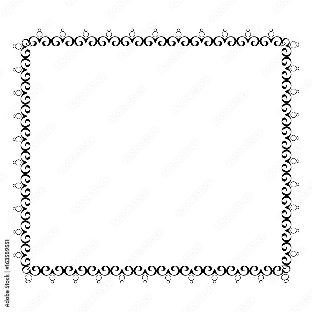 Elegant Victorian with square shape frame vector illustration design