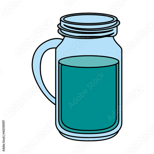Water jar over white background vector illustration